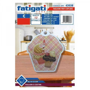 Antonio Fatigati Tagliere Forma Di Cupcake In Plastica 26,5x23 Cm Casa
