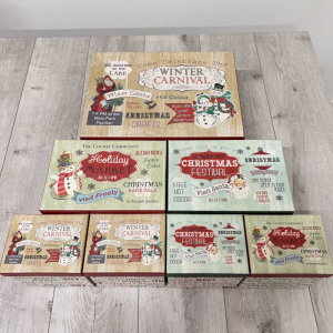 Set 7 scatole regalo Vintage Christmas
