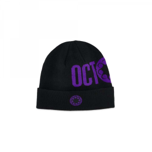 OCTOPUS Cappello Beanie Logo Black Purple  