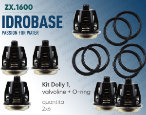 Kit Dolly 1 IDROBASE valido per pompe TS821, TS1011, TS1021, TS1311, TS1331 GENERALPUMP composto da Valvoline + O-ring
