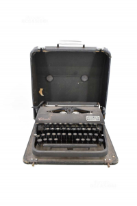 Typewriter Calanda Henri Zepf Lausanne With Case Black (missing Tasti)