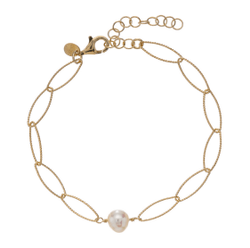 Alisia Bracciale donna argento 925  galvanica oro con perla centrale AL2414-ORO