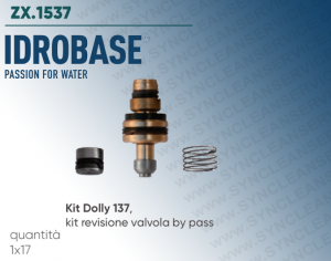 Kit Dolly 137 IDROBASE valido per pompe W97, W112, W124 INTERPUMP composto da Revisione Valvola bypass