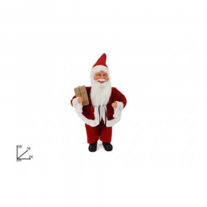 Due Esse Babbo Natale Con Pacco Regalo Cappello E Barba Realistico Da Esposizione