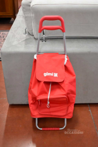 Trolley Shopping Red Gimi With 2 Wheels