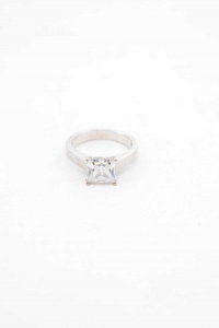 Silver Ring 925 With Zircone Central