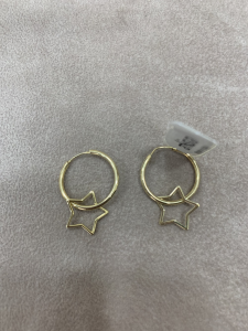 Alisia orecchini donna argento 925  cerchio galvanica oro con stelle AL831-ORO