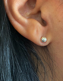 orecchini sfera argento 
