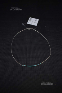 Silver Necklace 925 With Turquoise