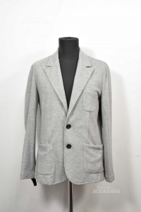 Jacket Man Roberto Hill Size.50 Grey 100% Cotton