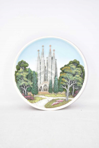 Plate Decorative Sagrada Familia Spain In Relief 25 Cm