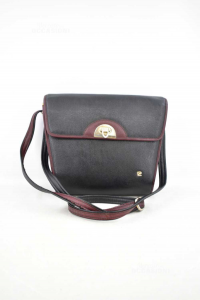 Bag Woman Pierre Cardin Vintage Black Bordeauxx24x28 Cm Approx