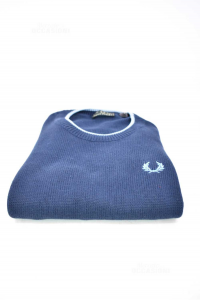 Sweater Boy Fred Perry 8 Years Blue 100% Cotton