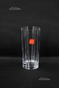 4 Bicchieri Di Cristallo Cilindrici 15 Cm
