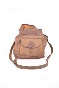 Bag Timberland With Shoulder Strap Brown Tasca In Front 32x30x15 Cm