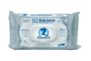 Elanco - Salviette Detergenti Sano e Bello - Profumazione Neutro- 50 pezzi
