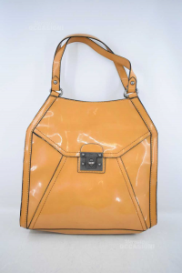 Bag Woman Miss Youxty In Patent Leather Color Caramel 35x35x10 Cm New With Dust Bag