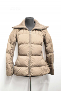 Jacket Duvet Woman Stefanel Beige Size.s With Details In Wool