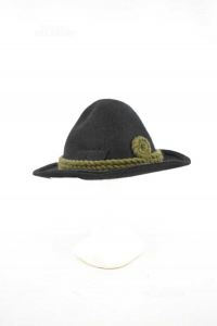 Hat Tyrolean Made In Austra Original Tirol Black With Cordone Green