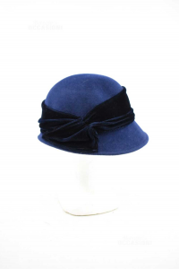 Hat Woman Blue 60% Rabbit Fur And 40% Wool
