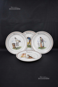 Set Plates 4 Seasons Ceramic Majorca 4 Seasons,4 Pieces