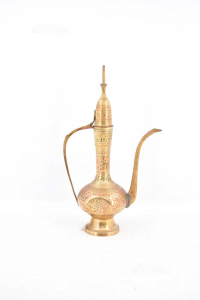 Teapot Moroccan Brass With Lid H 32 Cm