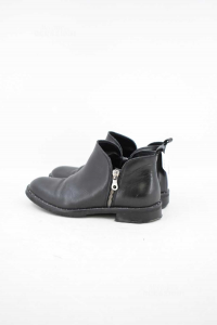 Ankle Boots Woman Stigm Black True Leather Size 37