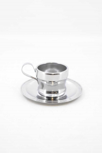 Set Of Coffee Cups Termiche Rivadossi Steel Inox6 Pieces + Plates