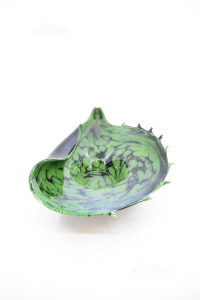 Vase Centerpiece Green And Black Shaped Of Cochiglia 46x26 Approx (defect Splinter)