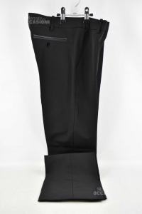 Pants Woman Elisabetta Franchi Size.40 Black Classics