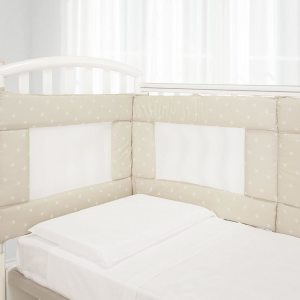  Paracolpi Lettino Air Mesh Ad Alta Traspirabilità - Stelle Beige