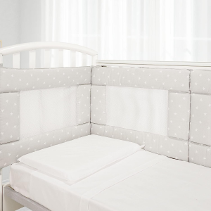  Paracolpi Lettino Air Mesh Ad Alta Traspirabilità - Stelle Grigio
