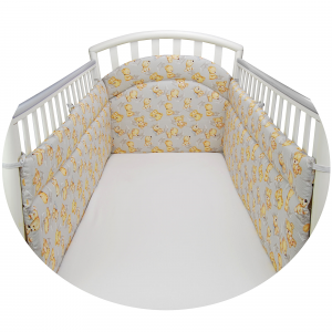 Babysanity® Paracolpi Montessori Letto Bambini Tessuto Minky 90 cm