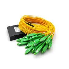 Splitter Fibra Ottica Monomodale SC APC 1x2 PLC, Compatto Per Rete FTTH E Comunicazione Dati