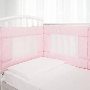  Paracolpi Lettino Air Mesh Ad Alta Traspirabilità - Stelle Rosa