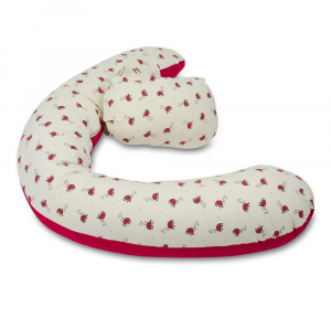 Cuscino gravidanza e allattamento multiuso Polly Fantasia Coccinella rosso