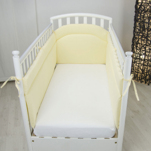  Paracolpi Lettino Neonato Lati Lunghi Prodotto Certificato - Made in Italy - Lati Lunghi Giallino