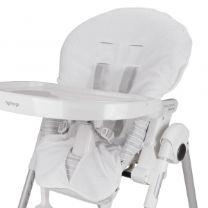Rivestimento copri seggiolone pappa universale in morbida spugna di cotone - Bianco