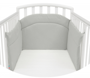 Paracolpi Lettino Neonato Culla Prodotto Certificato - Made In Italy - Lati Corti Colore Grigio