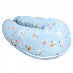 Cuscino Gravidanza Allattamento Cotone 100% - Made In Italy - Animaletti Azzurro