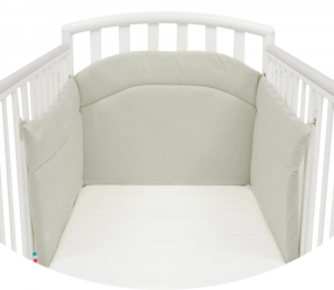 Paracolpi Lettino Neonato Culla Prodotto Certificato - Made In Italy - Lati Corti Colore Tortora
