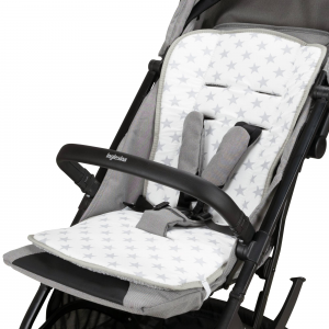 Materassino Passeggino Double Face Spugna e Fantasia Cotone - Stelle