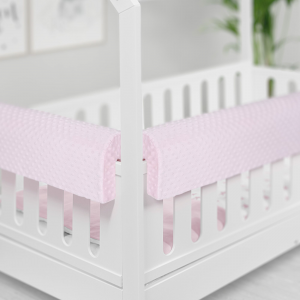 Paracolpi Lettino Montessori 90 Cm Riduttore Lettino Protezione Letto - 90 Cm, Minky Rosa