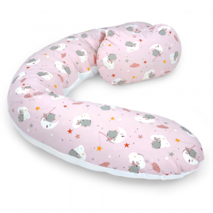 Cuscino gravidanza e allattamento multiuso Polly - Fantasia Rosa