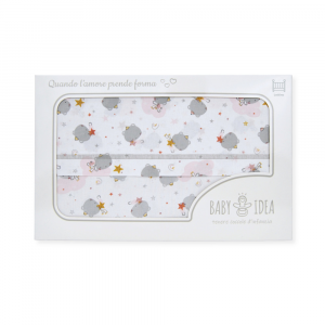 Set Lenzuola Lettino Bambino 3 Pezzi - Fantasia Rosa