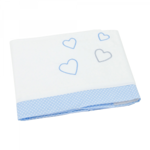 Set Lenzuola Lettino Bambino 3 Pezzi - Love Azzurro