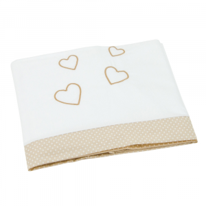 Set Lenzuola Lettino Bambino 3 Pezzi - Love Beige