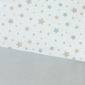 Set Lenzuola Lettino Bambino 3 Pezzi - Piquet Stelline Grigio