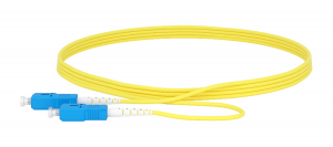 CONBIC® Cavo in fibra ottica ottica – 2 m OS2 giallo LC/APC a SC/UPC, cavo patch Simplex 9/125 – Cavo in fibra ottica 2 metri
