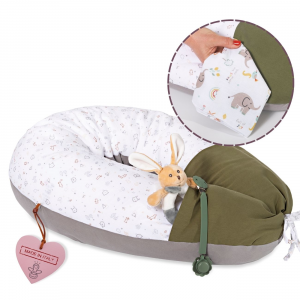 Cuscino Gravidanza e Allattamento DoDo in Mussola con Tasche (Colore2)